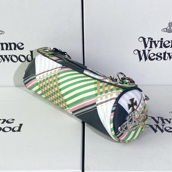 Vivienne Westwood Multicolor Tartan Cylinder Crossbody Bag
