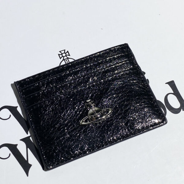 Vivienne Westwood Black Shiny Orb Card Holder