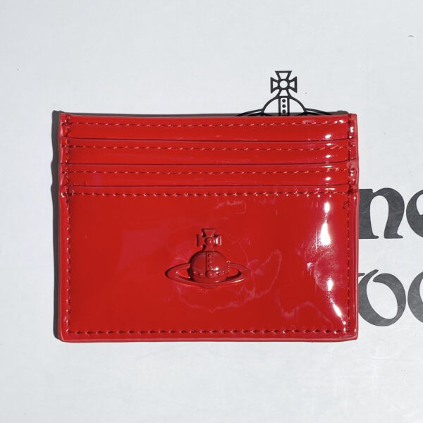 Vivienne Westwood Red Patent Embossed Orb Card Holder